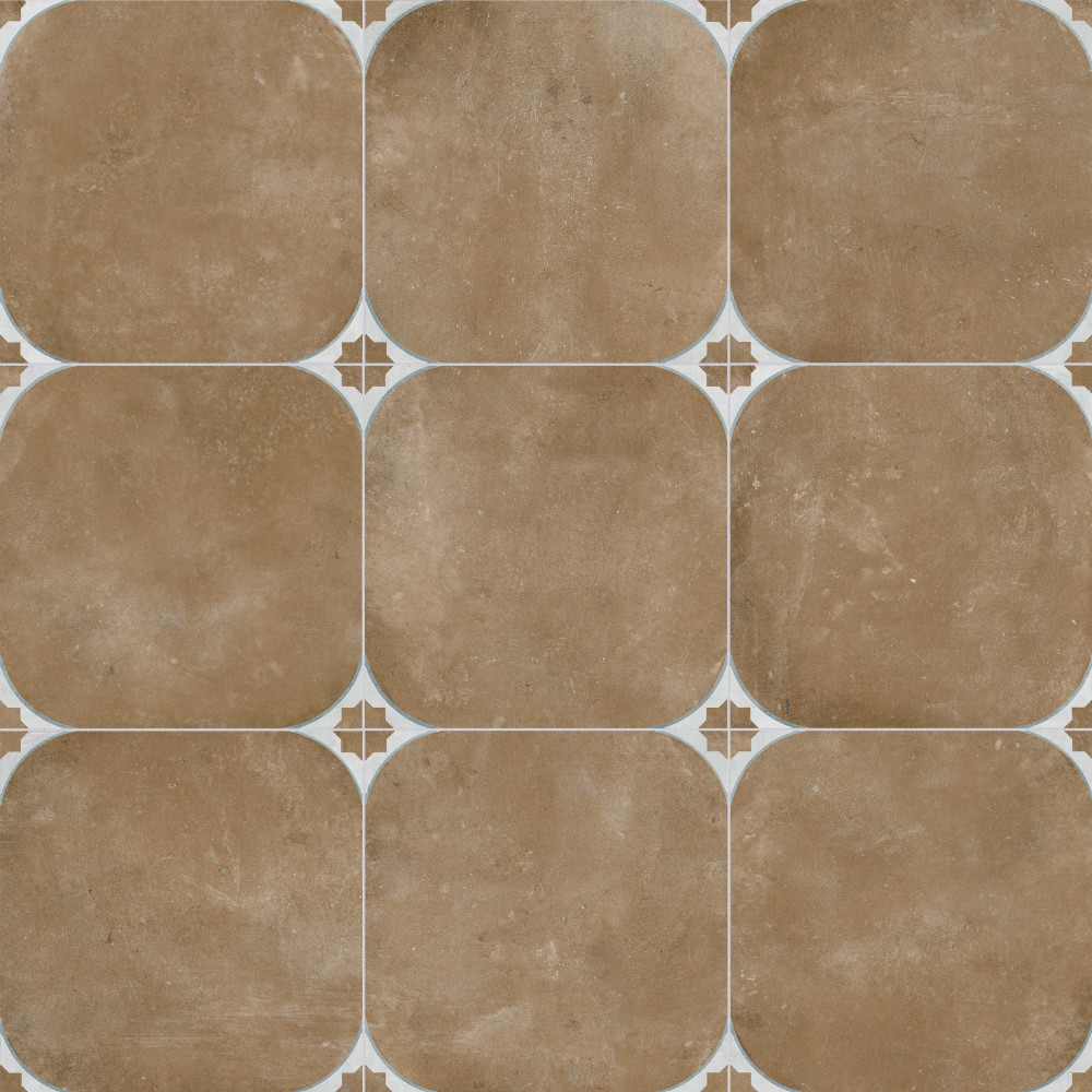 Tetuan Terra 17.38x17.38 Square Porcelain Floor and Wall Digital Pattern