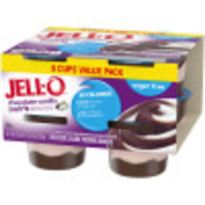 Jell-O Ready to Eat Sugar Free Chocolate Vanilla Swirl Pudding Cups, 29