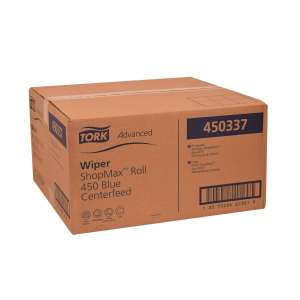 Tork, ShopMax, Heavy Duty, 1 ply, 9.00"x13.00", Paper, Industrial Wipers, Blue
