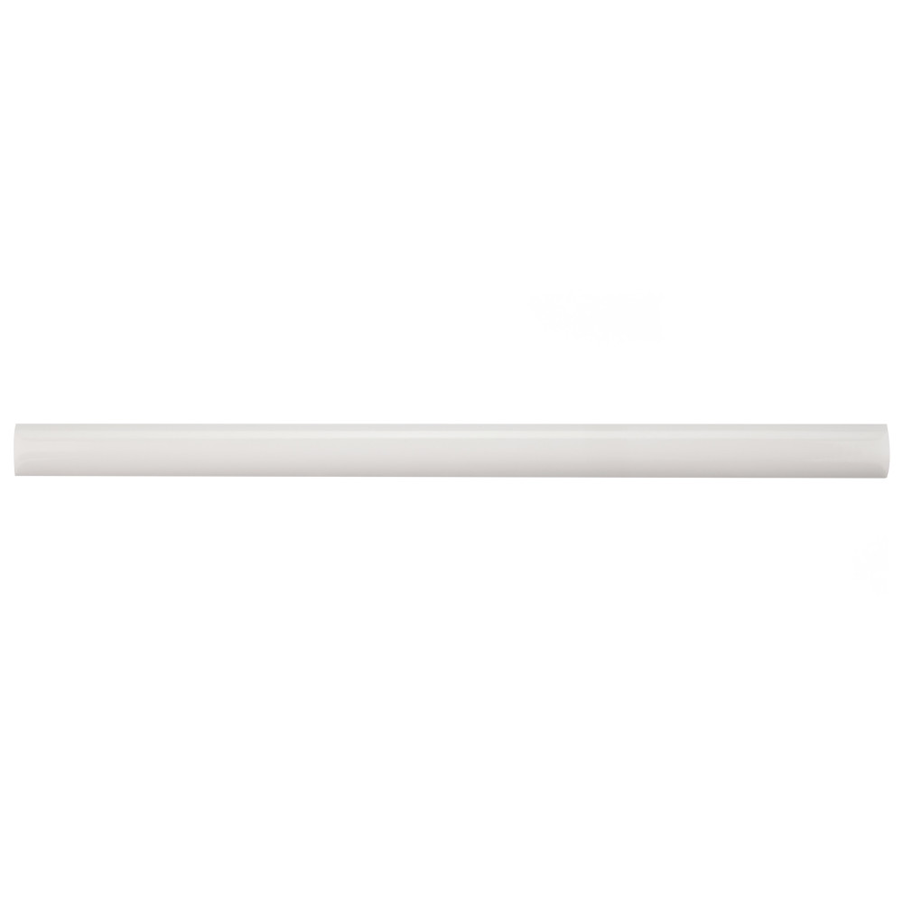 Chester Demi-Bullnose Bianco 1/2 in. x 12 in. Ceramic Wall Trim