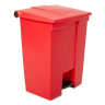 Rubbermaid Commercial, Legacy, 18 gal, Plastic, Red, Rectangle, Receptacle
