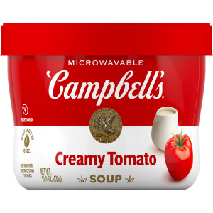 Campbell’s® Creamy Tomato Soup, 15.4 Oz Microwavable Bowl (Case of 8)