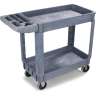 Carlisle, Bin Top 2 Shelf Utility Cart, Gray