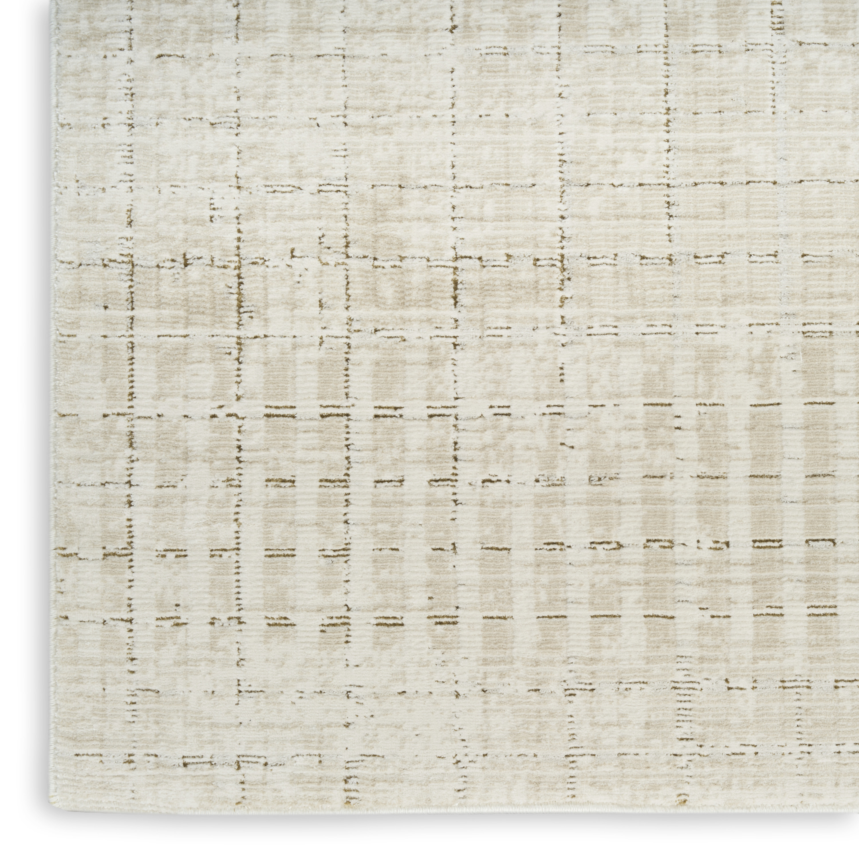 DKNY Grand Street 3'11" x 5'11" Ivory Beige Modern Indoor Rug
