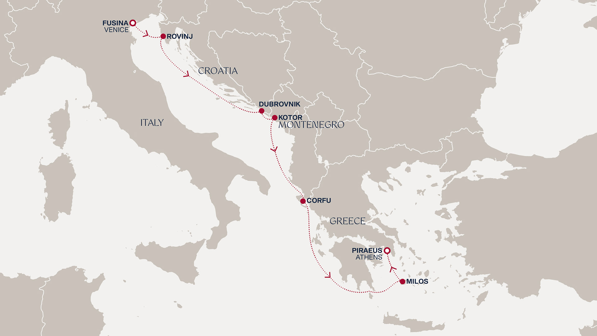 Itinerary map