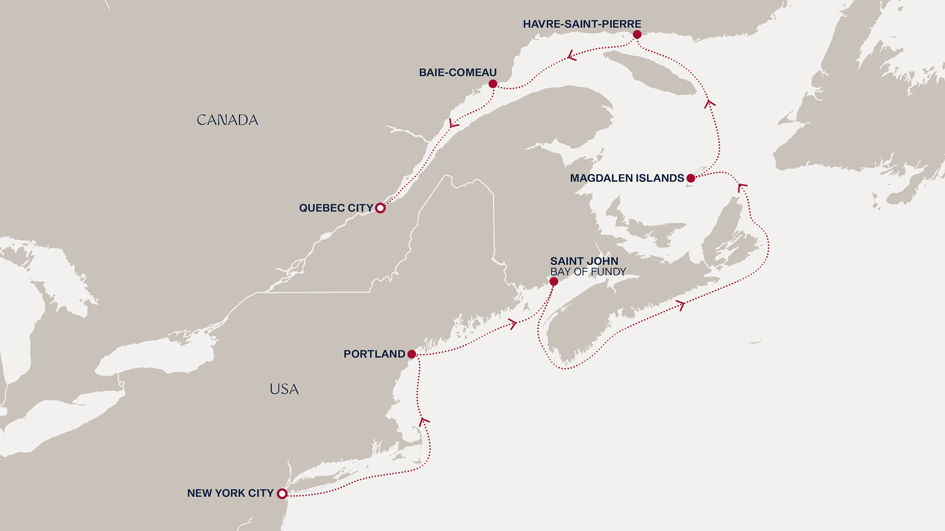 Itinerary map