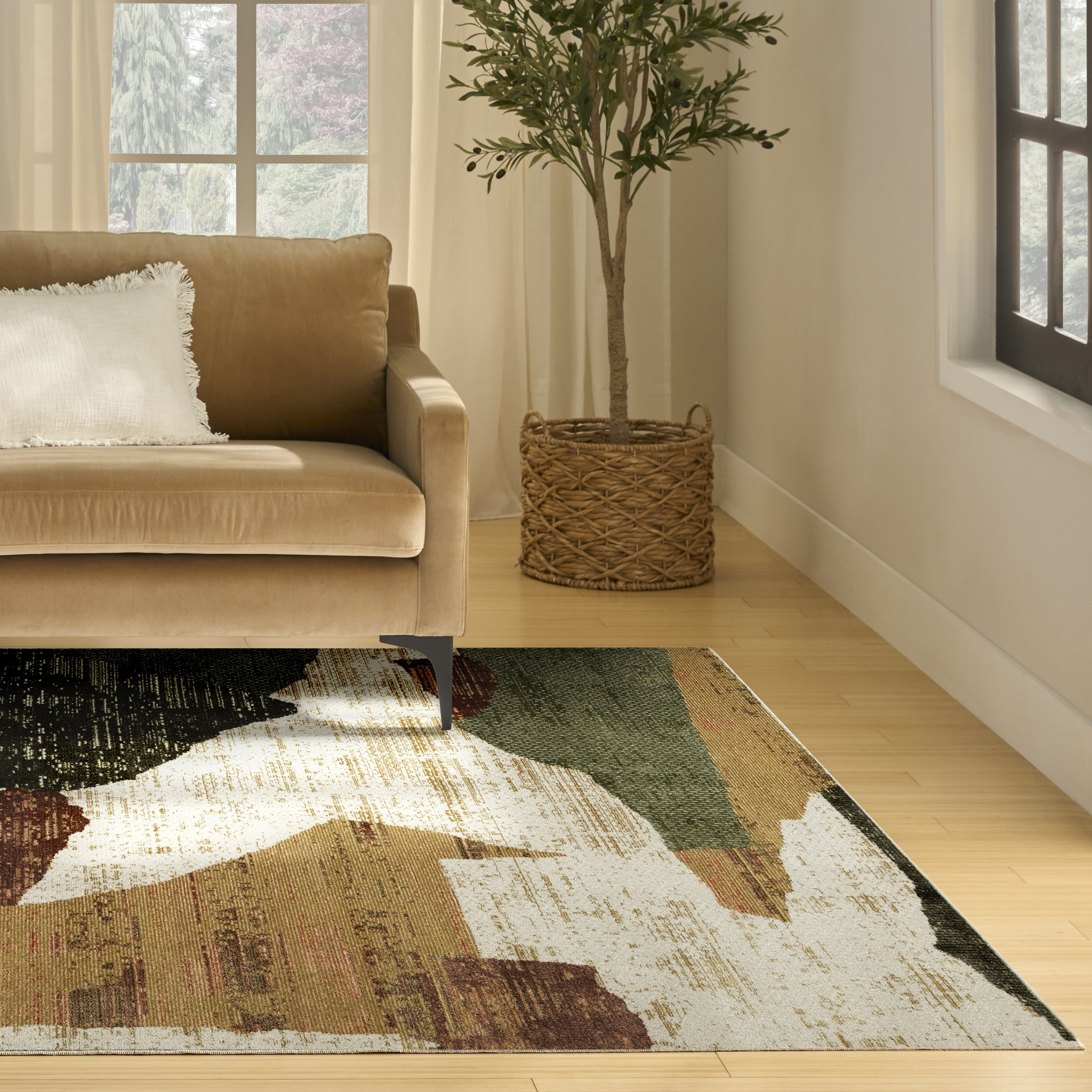 Nourison Nordic 8' x 10' Beige Multi Modern Indoor Rug
