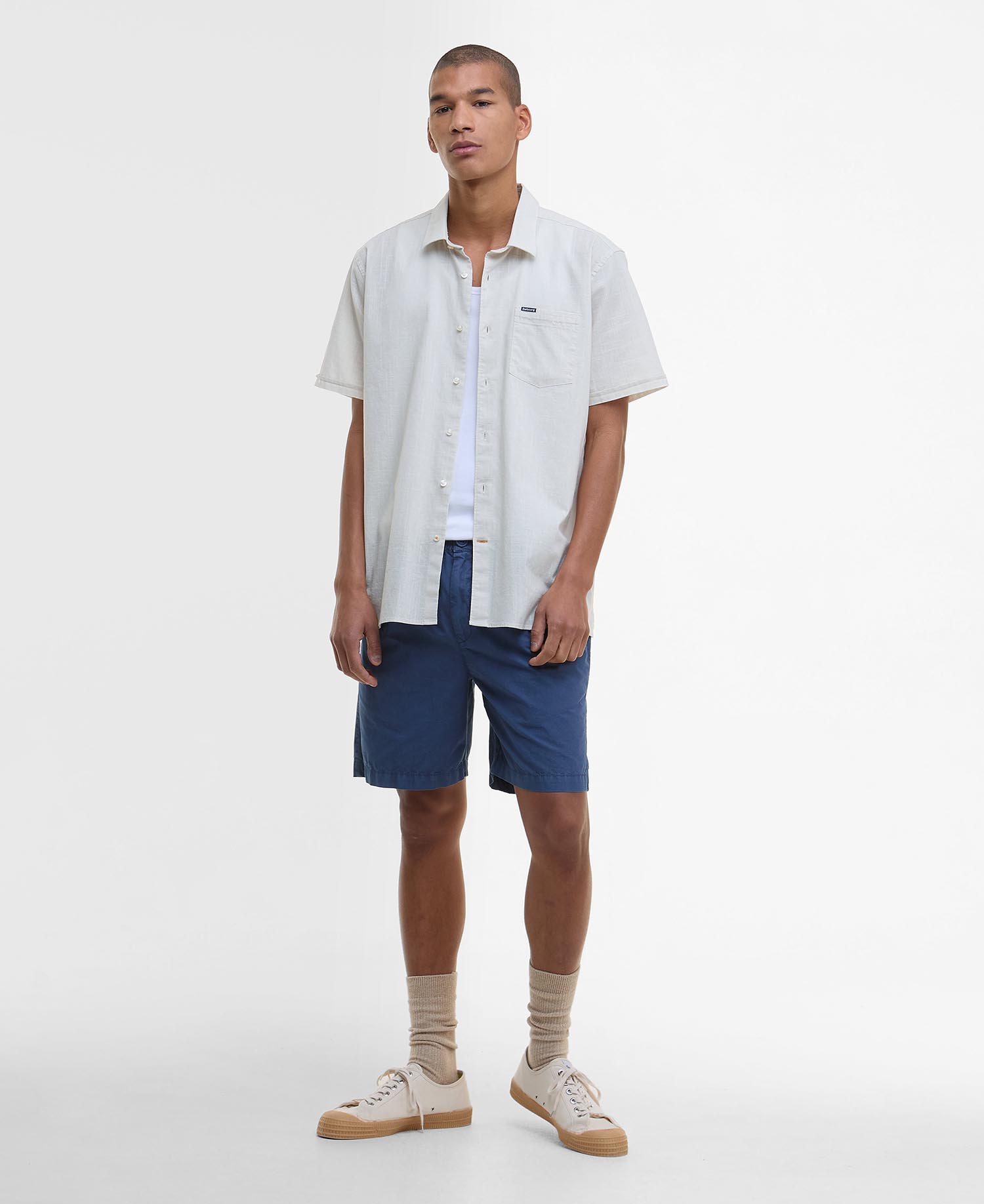 Pigment Dye Slub Short-Sleeved Shirt image number 1
