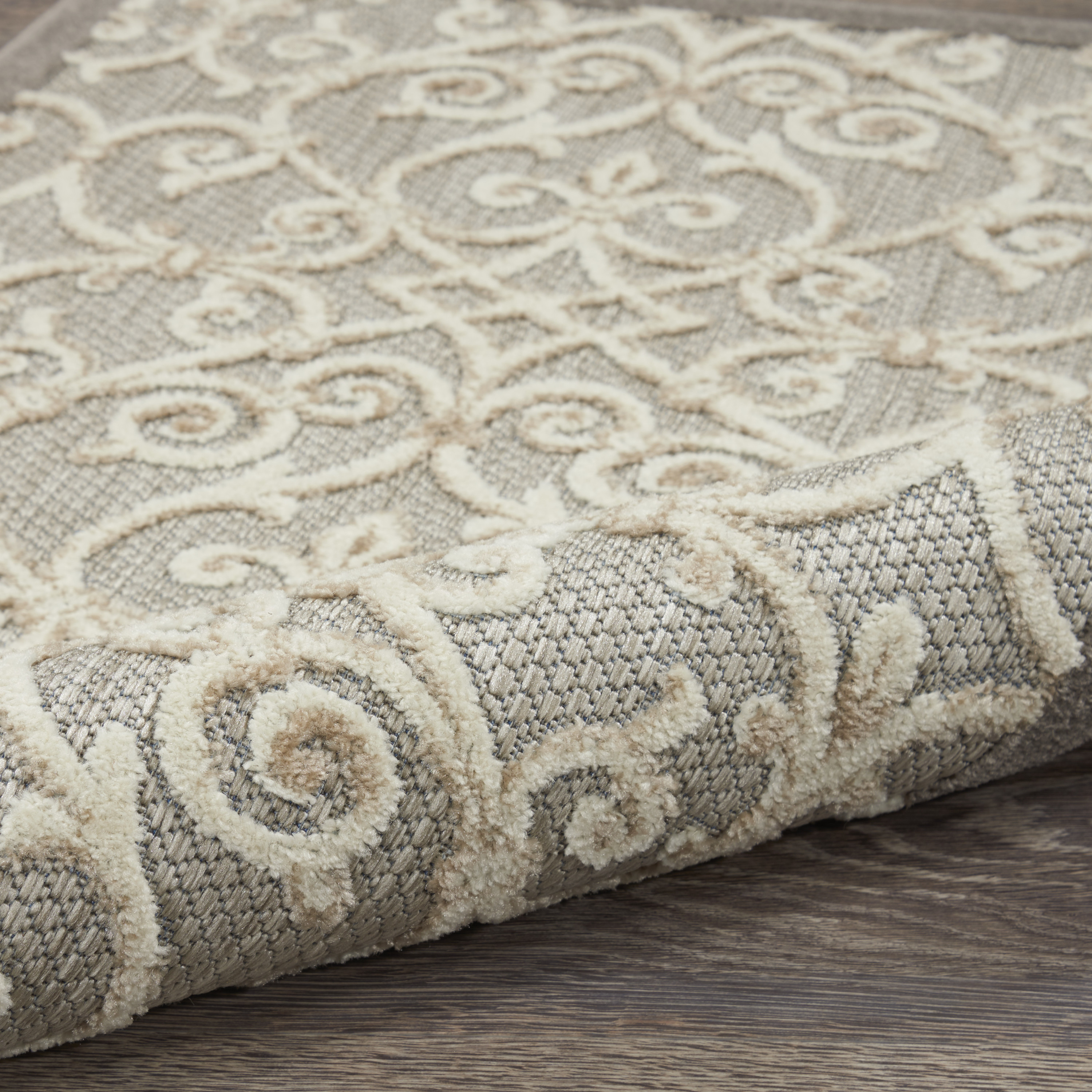 Nourison Aloha 2'3" x 10' Natural Contemporary Rug