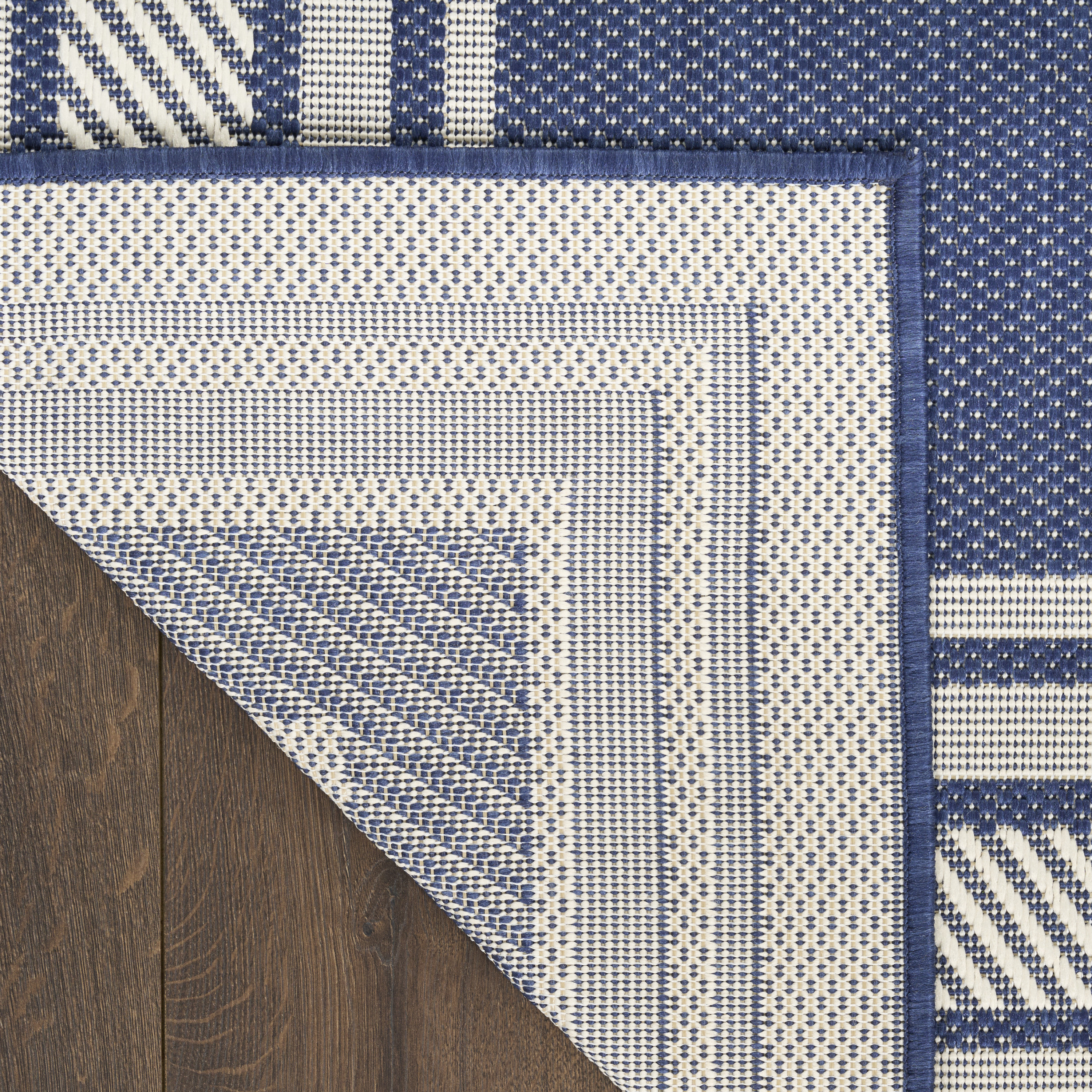 Nourison Horizon Indoor/Outdoor 8' x 10' Navy Modern Rug