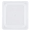 Third-size Super Pan V® flexible steam table hotel pan lid in white