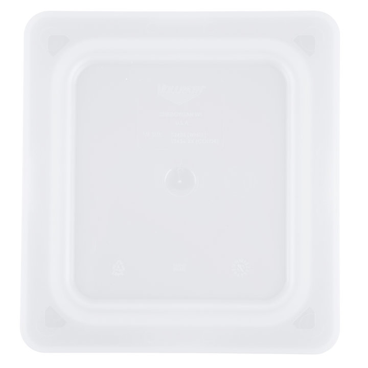 Third-size Super Pan V® flexible steam table hotel pan lid in white