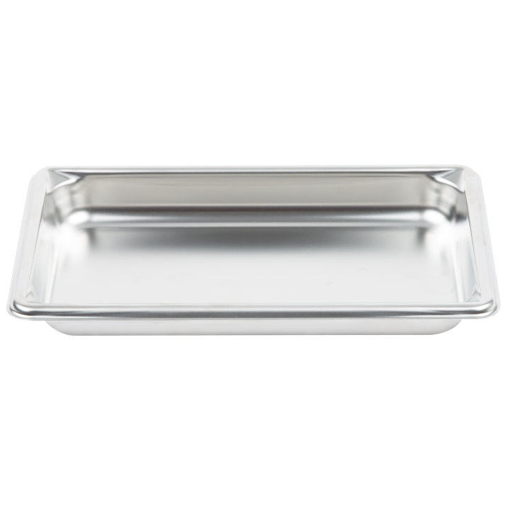 Fourth-size 1 ¼-inch-deep Super Pan V® stainless steel steam table pan