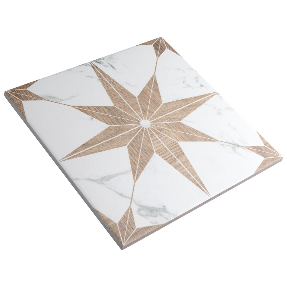 Llama Stella Loire Noce 9-3/4 in. x 9-3/4 in. Porcelain Floor and Wall Tile