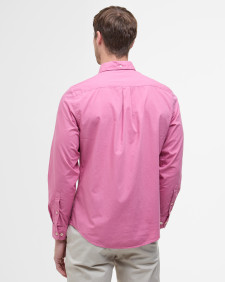 Camicia a maniche lunghe tinta in capo leggermente aderente 