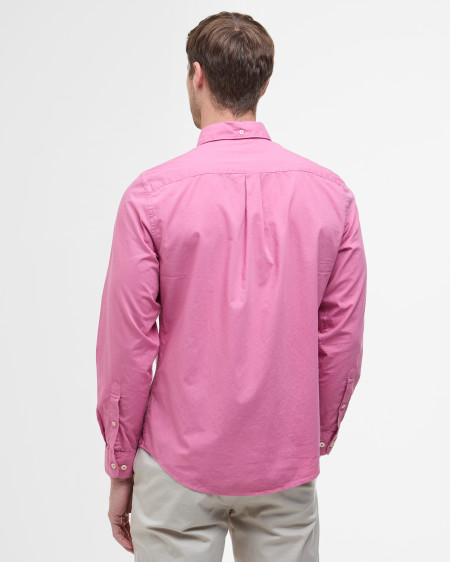 Camicia a maniche lunghe tinta in capo leggermente aderente
