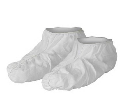 Shoe Cover KleenGuard™ A40 One Size Fits Most Shoe High Seamless Sole White NonSterile