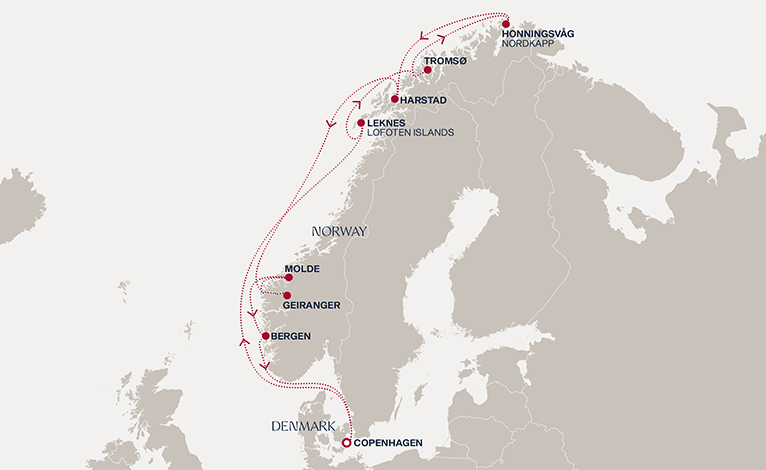 Itinerary map