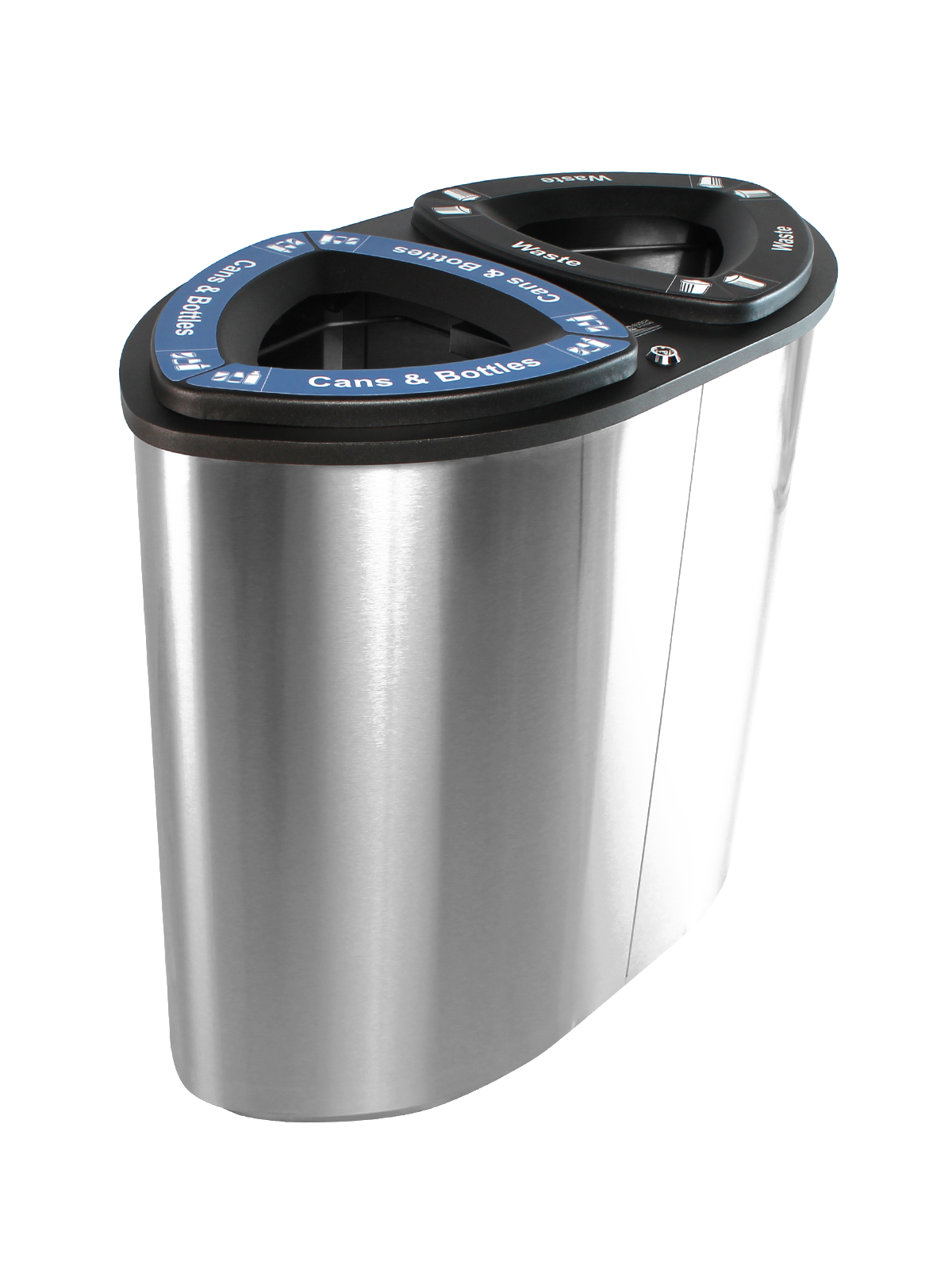 BOKA – Double – Cans & Bottles-Waste – Full – Stainless Steel