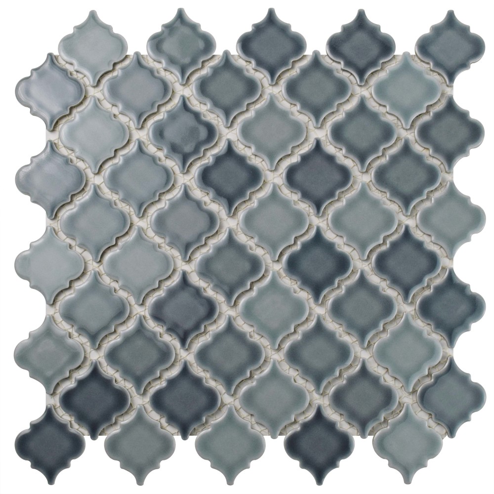Hudson Tangier Stillwater 12-3/8 in. x 12-3/8 in. Porcelain Mosaic Tile
