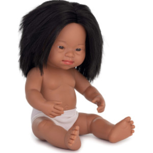 Anatomically Correct 15" Baby Doll, Down Syndrome Hispanic Girl