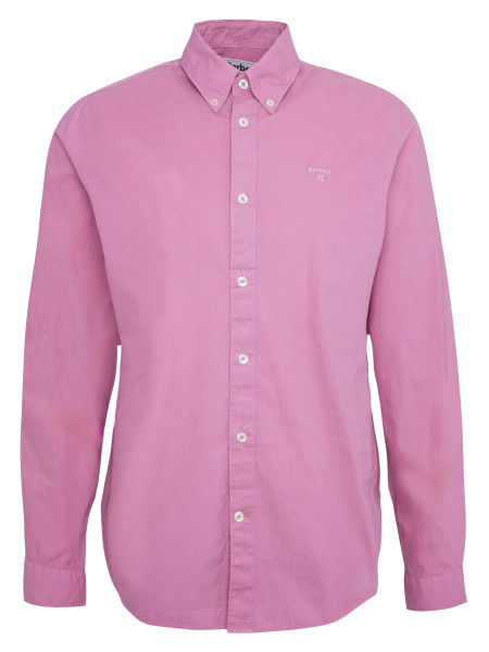 Camicia a maniche lunghe tinta in capo leggermente aderente Camicia a maniche lunghe tinta in capo leggermente aderente