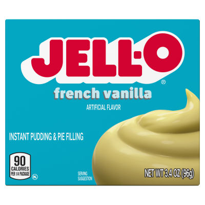 Jell-O French Vanilla Instant Pudding & Pie Filling, 3.4 oz Box