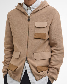 Barbour x TO KI TO Multi-Pocket Knitted Hoodie Cornstalk