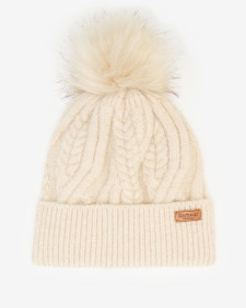 Elsdon Cable-Knit Beanie Eggshell