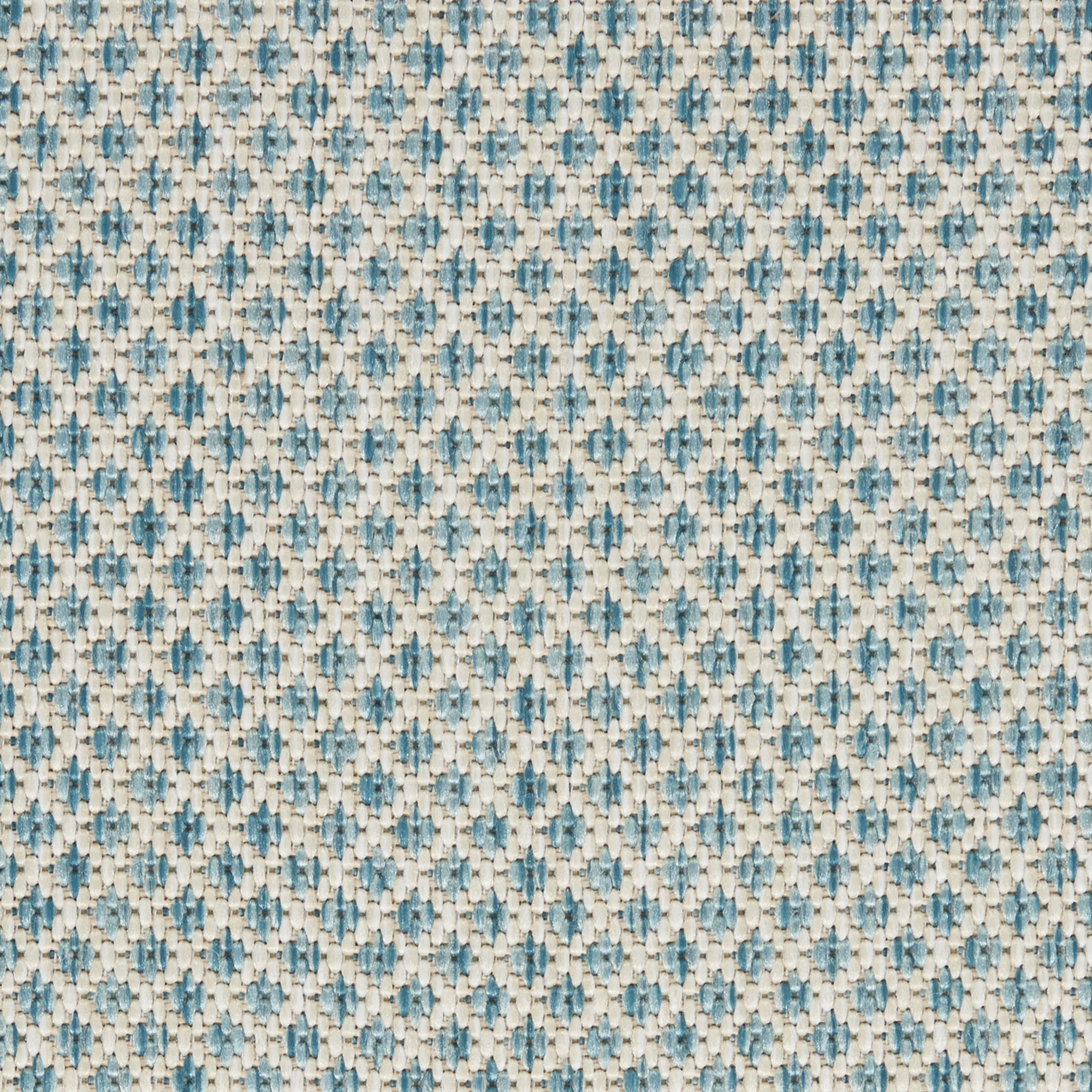 Nourison Courtyard 2' x 6' Ivory Aqua Modern Rug