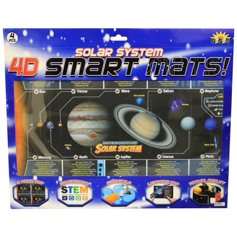 POPAR Solar System Smart Mats, Set of 4 - Zuma