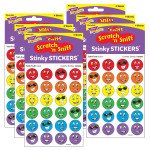 TREND Colorful Smiles/Tutti-Frutti Stinky Stickers&reg;, 96 Per Pack, 6 Packs T-83208-6