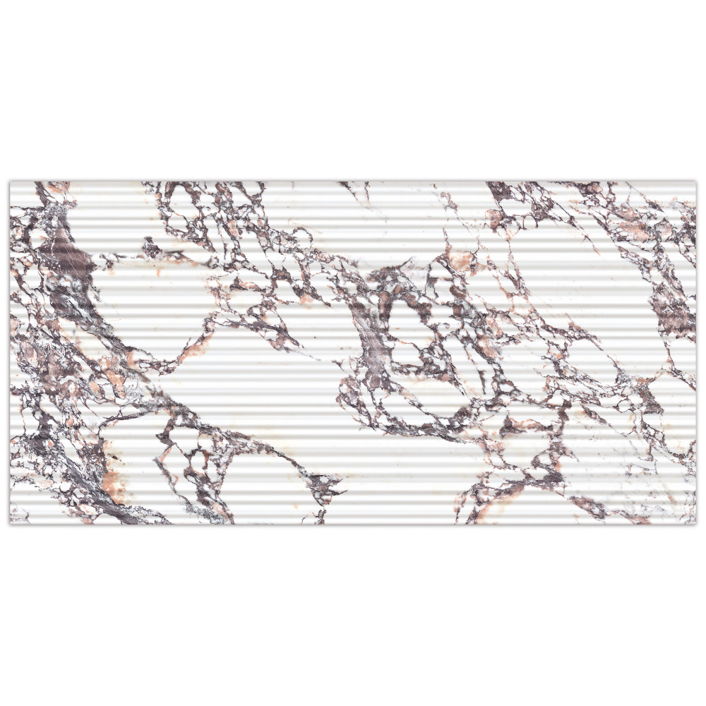 Sample – Touche Pleated Deco Rubis Porcelain Floor and Wall Tile