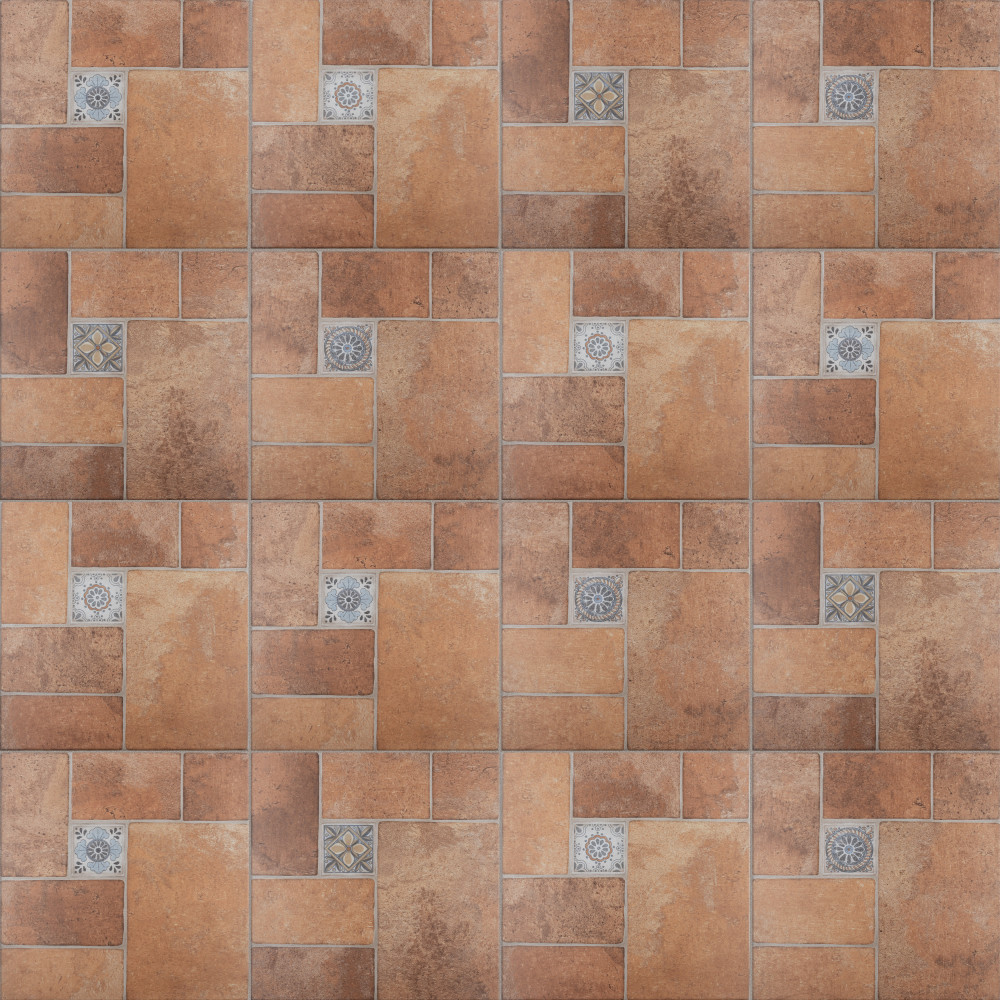 Tovar Cotto 17.75x17.75 Square Ceramic Floor and Wall Digital Pattern