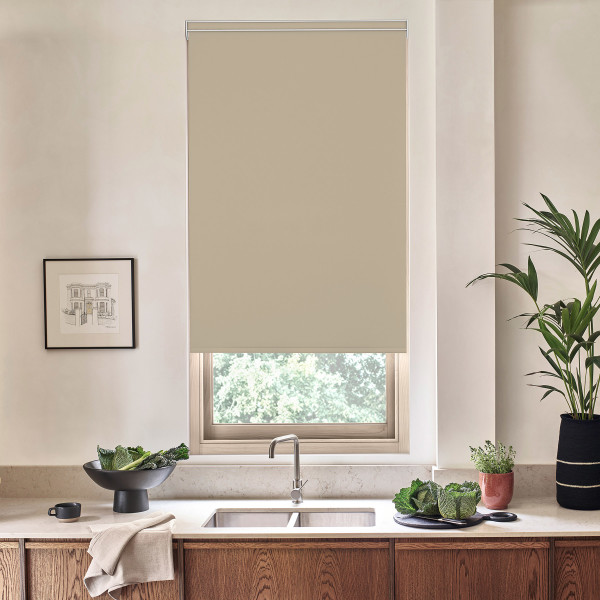 Acacia Wide Blackout Oyster Roller Blind