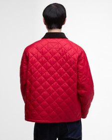Oversized Transport Quilted Jacket Brick Red
