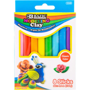 Modeling Clay Sticks, 4.8 oz (136g), 8 Primary Colors