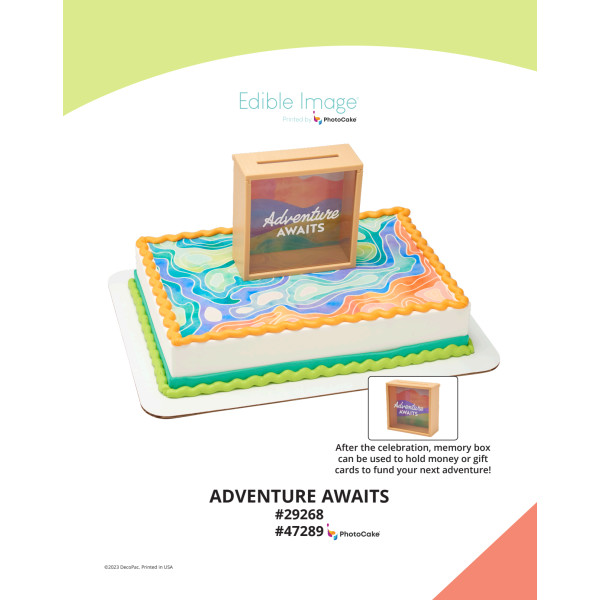 Adventure Awaits The Magic of Cakes® PhotoCake® Enhanced Background Page