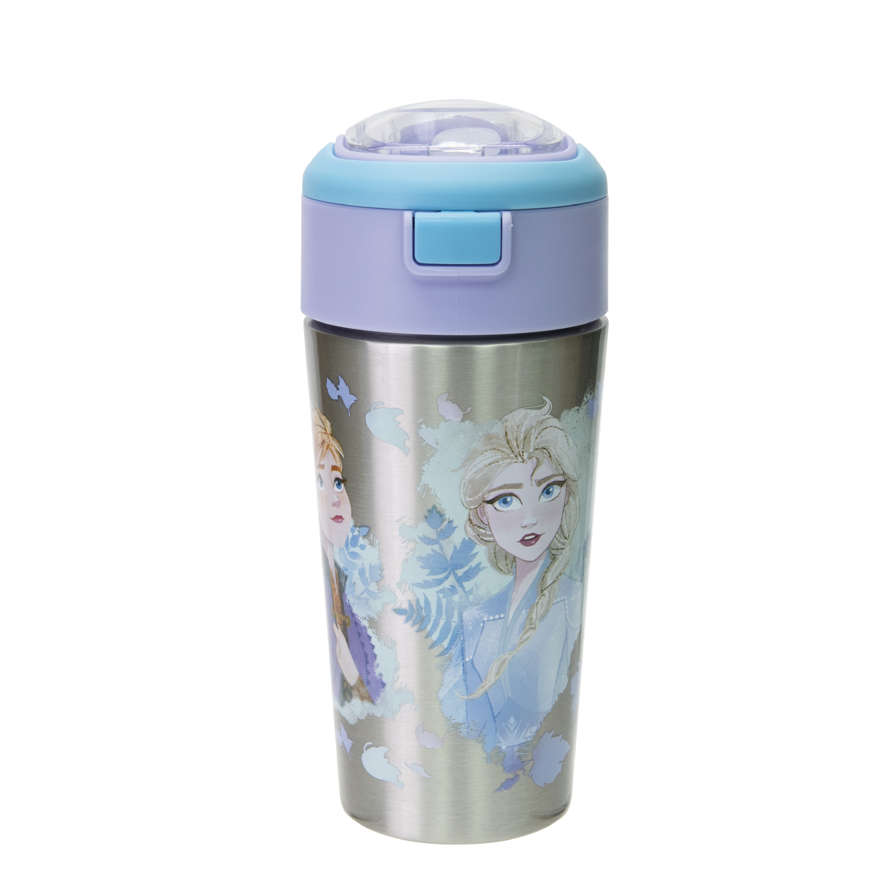 Disney Frozen 2 Movie 12 ounce Vacuum Insulated Reusable Stainless Steel Water Bottle, Anna, Elsa & Olaf slideshow image 1