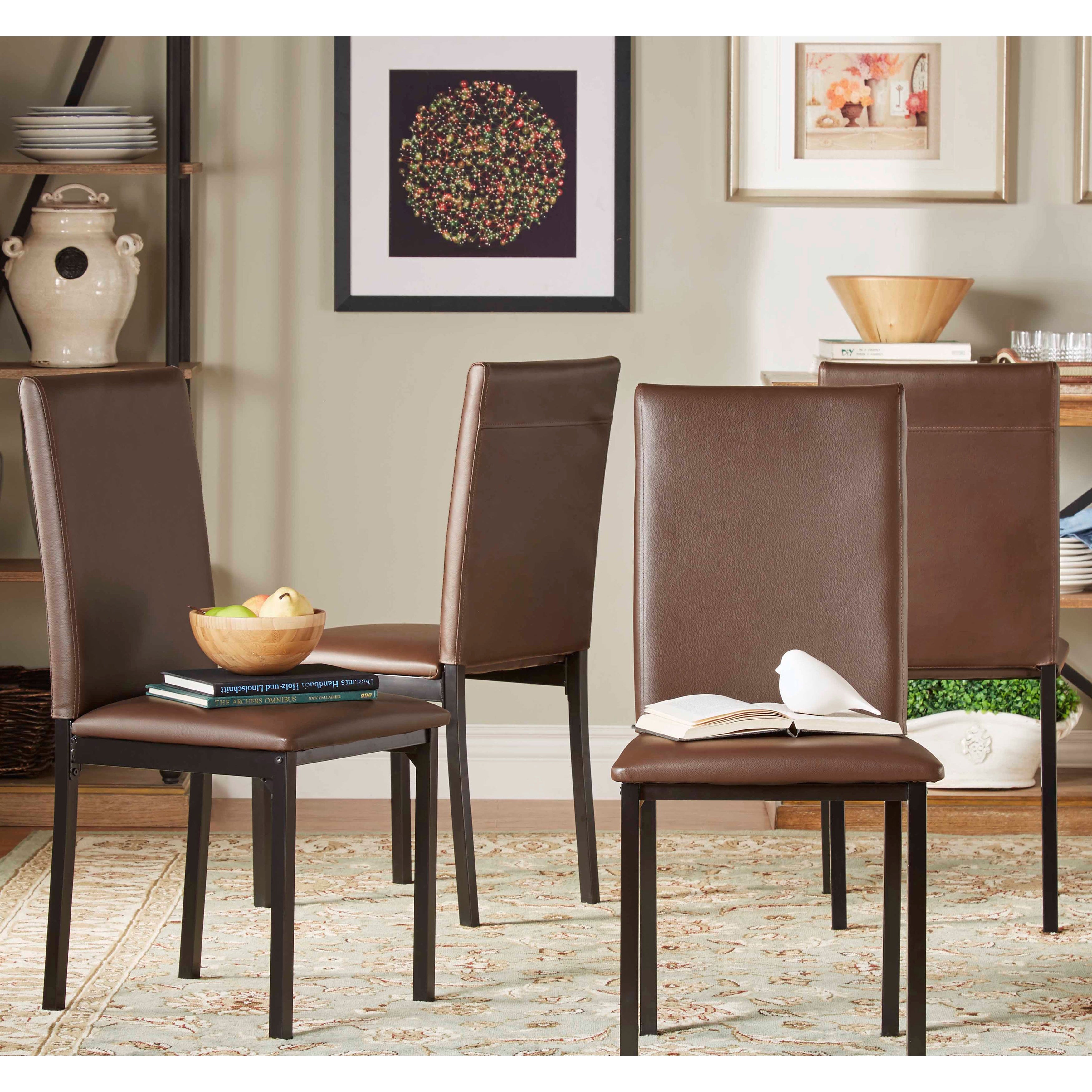 Metal Upholstered Dining Chairs