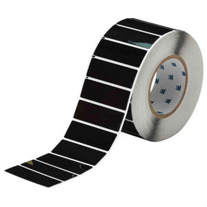 Polyester Rectangular Label, Gloss, Acrylic-Foam Backed, Black, 1 H x 3 W in.
