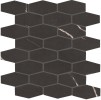Alta Black 2×3 Linear Hexagon Mosaic Matte