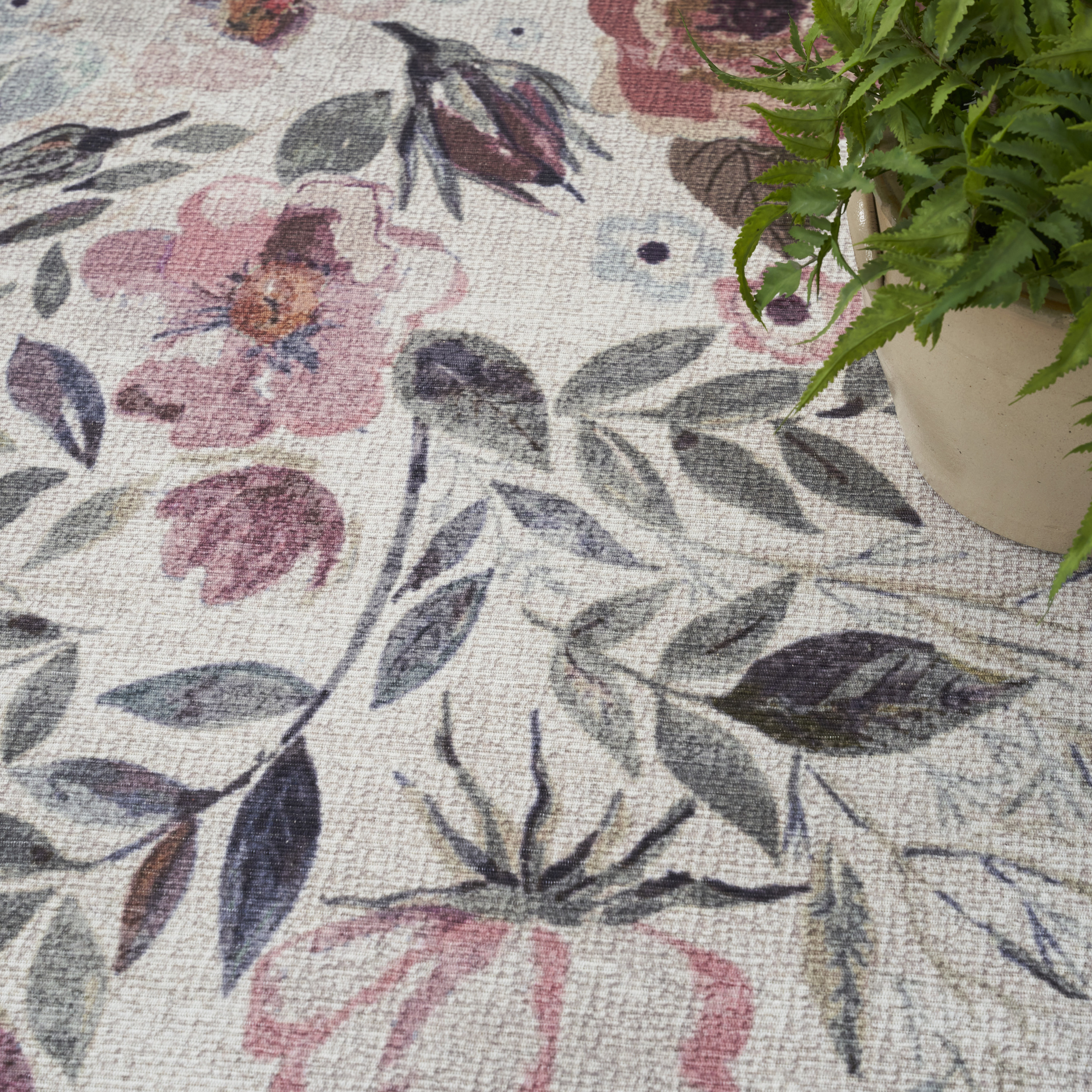 Nourison Nourison Washables 8' x 10' Ivory Pink Vintage Indoor Rug