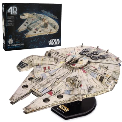 4D Build Star Wars Millennium Falcon 3D Model Kit, Star Wars Gifts, Desk Decor for Fans & Collectors, 223 Pieces, 3D Puzzles, Gift Ideas for Ages 12 & Up