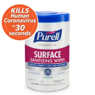 Purell® PURELL® Foodservice Surface Sanitizing Wipes, 7" X 10" Wipes