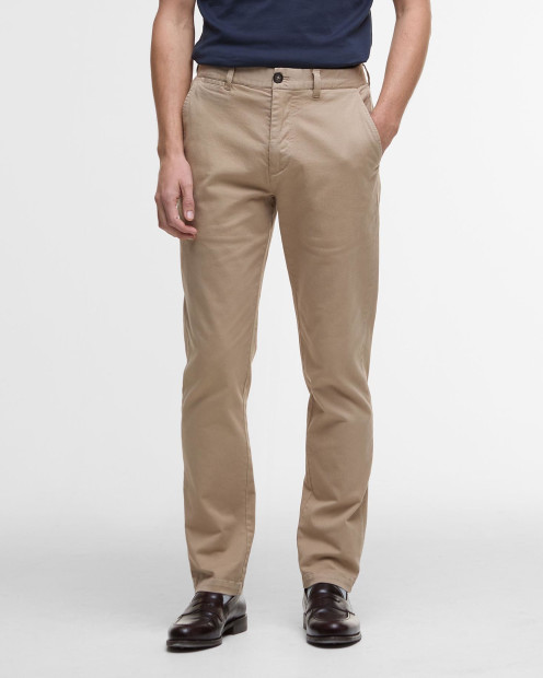 Washed Stretch Tailored Trousers Washed Stone