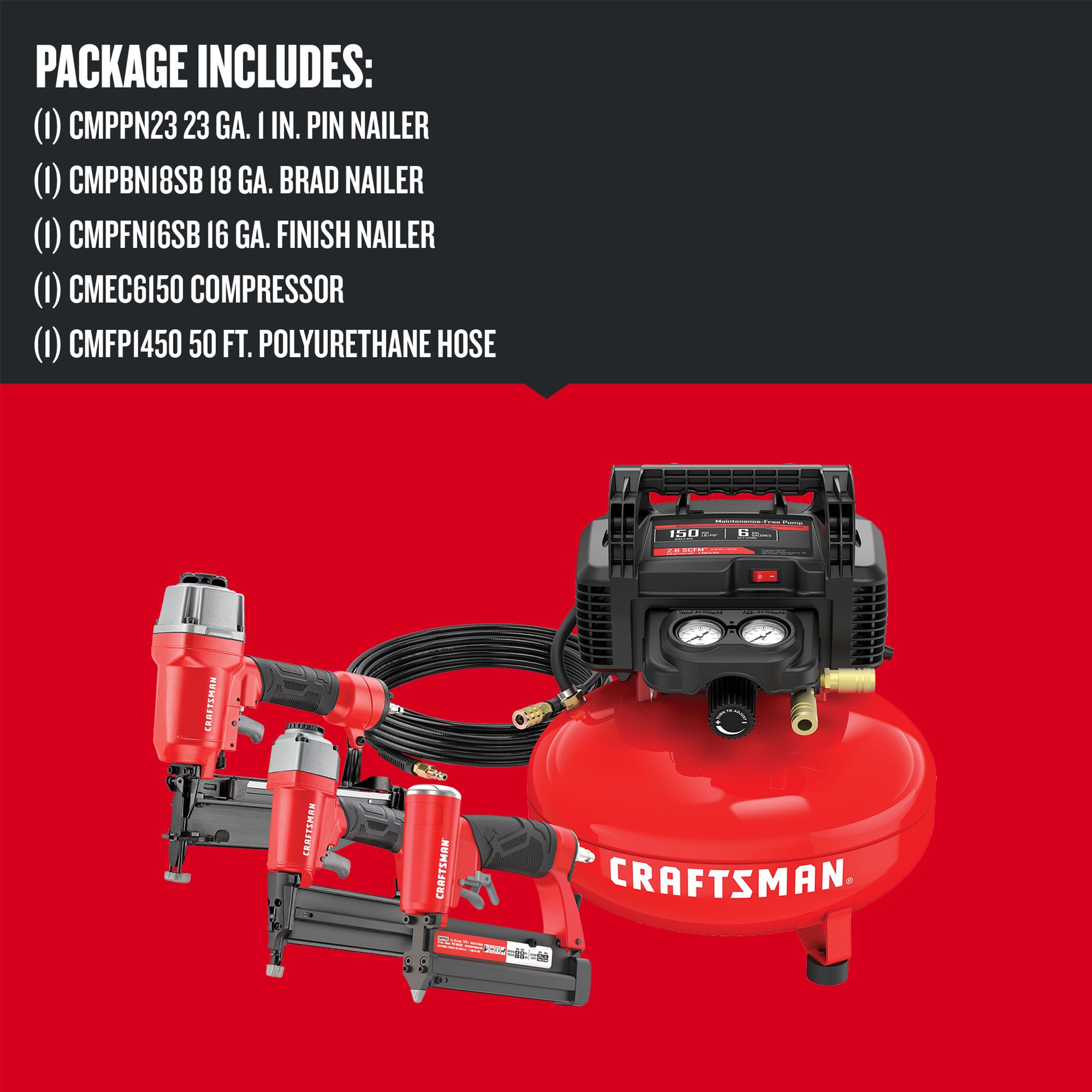 Graphic of CRAFTSMAN Combo Kits: Power Tools highlighting product features