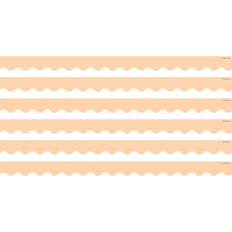 Peach Scalloped Border Trim, 35 Feet Per Pack, 6 Packs