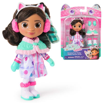 Gabby's Dollhouse: The Movie, Sweetest Treat Gabby, 6-Inch Doll, Confection-Themed Snow Gear & Accessories, Kids Toys for Girls & Boys Ages 3 and Up