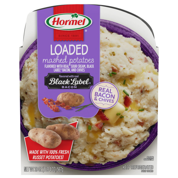 HORMEL(r) Tray Loaded Mashed Potatoes 6/20 OZ . C1C1 - Front Center In Package (Hi Res)